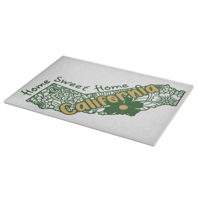 California Floral Doodles Cutting Board (Corner)