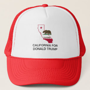 CALIFORNIA FOR  DONALD TRUMP 2020 TRUCKER HAT
