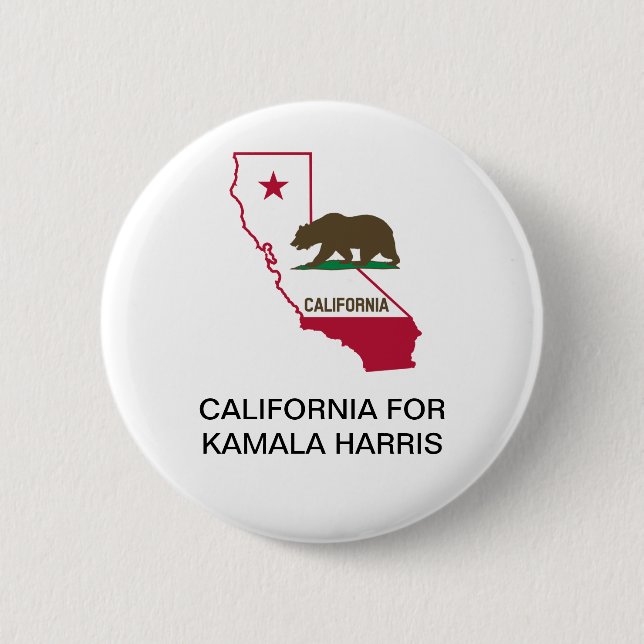CALIFORNIA for Kamala Harris 2024 Button (Front)