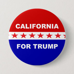 California For Trump 7.5 Cm Round Badge