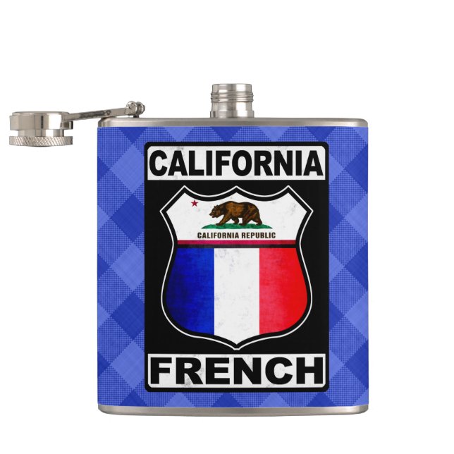California French American Hipflask Hip Flask (Opened)