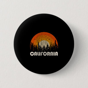 California - funny nature vintage hiking 60s 70s 6 cm round badge