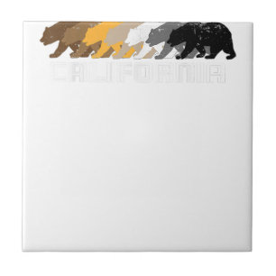 California Gay Bear Distressed  Ceramic Tile