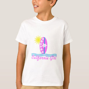 California Girl Pink Surfboard W/Sun T-Shirt