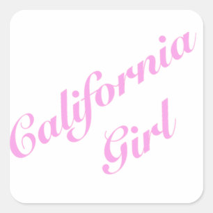 California Girl Square Sticker