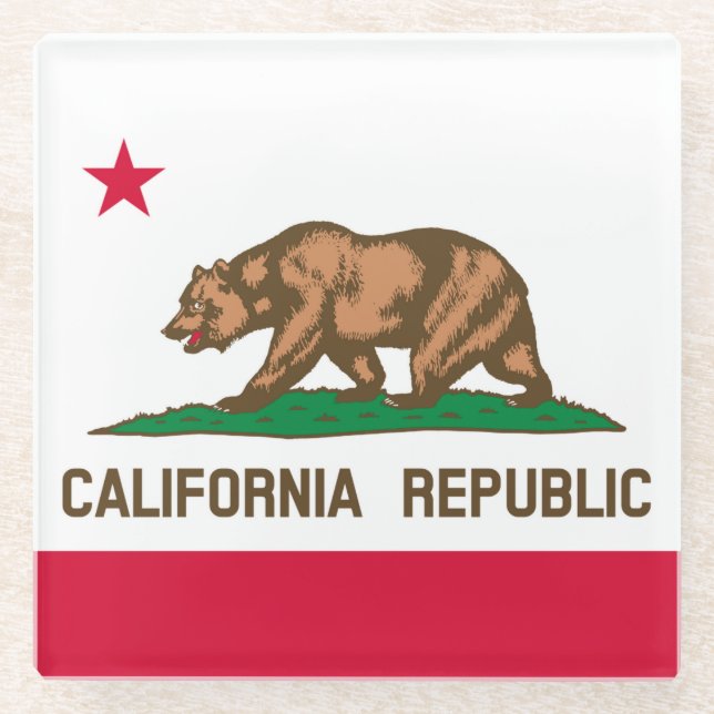California Glass Coaster (Front)
