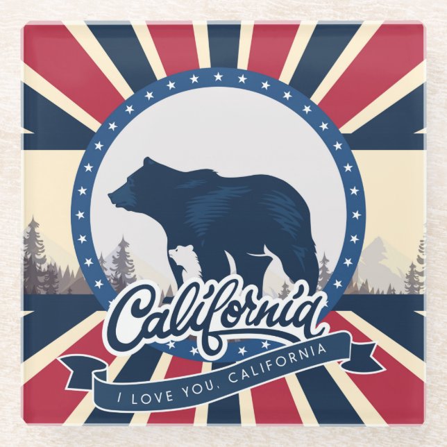 California Glass Coaster (Front)