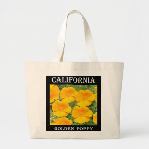 California Golden Poppy Large Tote Bag