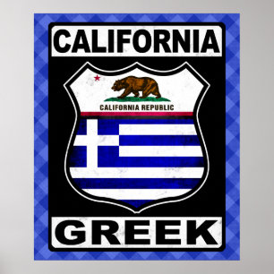 California Greek American Poster Print