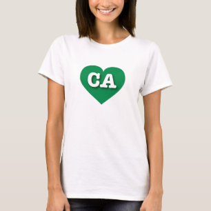 California Green Heart - I love CA T-Shirt