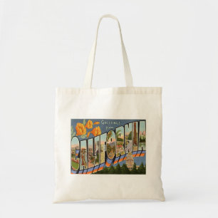 California Greetings From US States Tote Bag