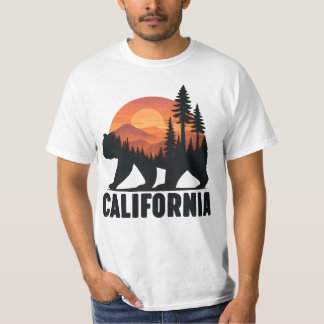 California Grizzly Bear Sunset  T-Shirt