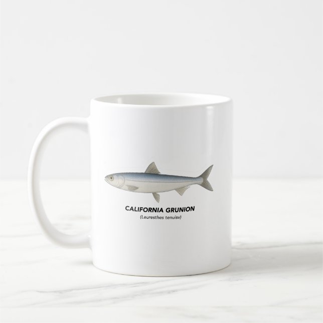 California Grunion – Marine Animals of California  Coffee Mug (Left)