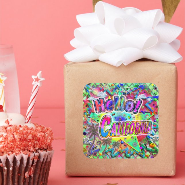 California Hello! Sticker (Party)