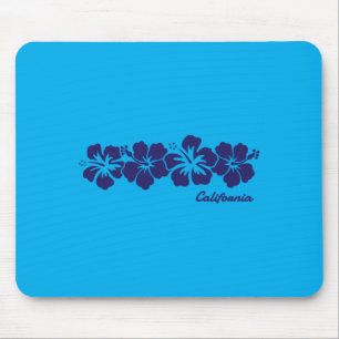 California Hibiscus Flower Souvenir Beach Mens Mouse Pad