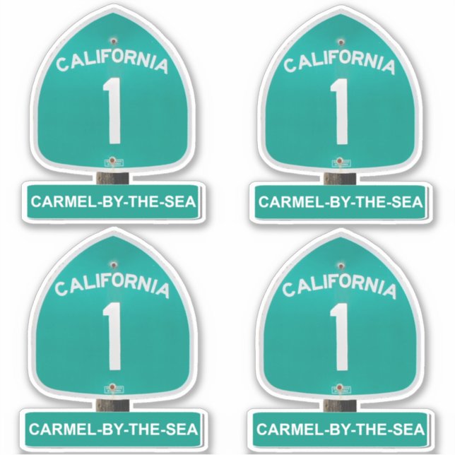 California Highway 1 Carmel-By-The-Sea stickers (Front)