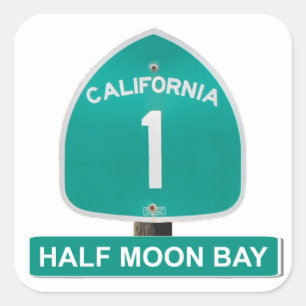 California Highway 1 Half Moon Bay Stickers