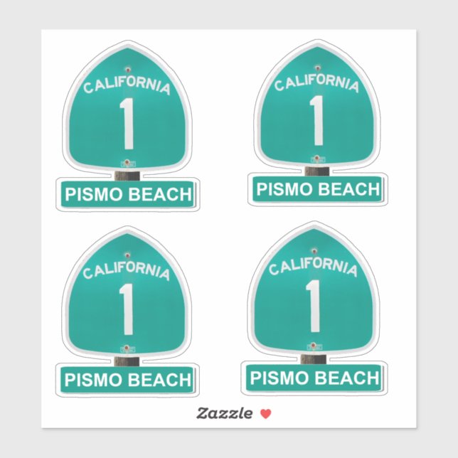 California Highway 1 Pismo Beach stickers (Sheet)