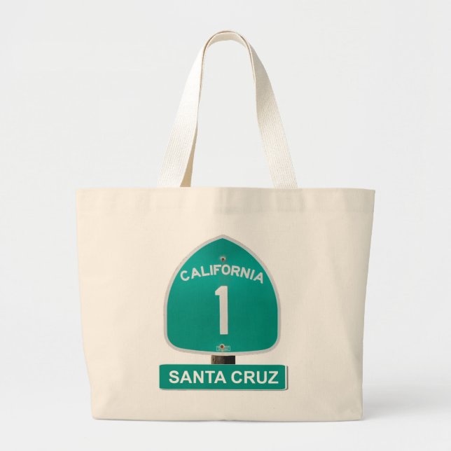 California Highway 1 Santa Cruz Tote Bag (Front)