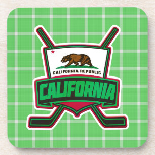 California Hockey Logo Cork Coasters