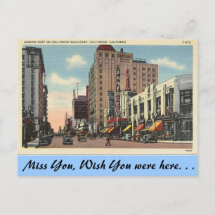 California, Hollywood Boulevard Postcard