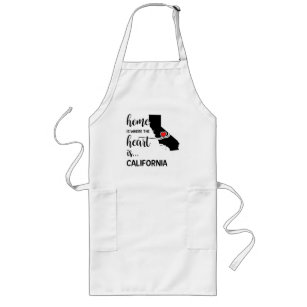 California home is where the heart is long apron