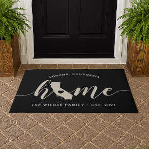 California Home State Personalised Doormat