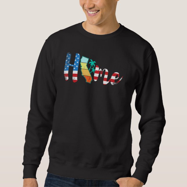 California Home State Pride Map Usa Sweatshirt (Front)