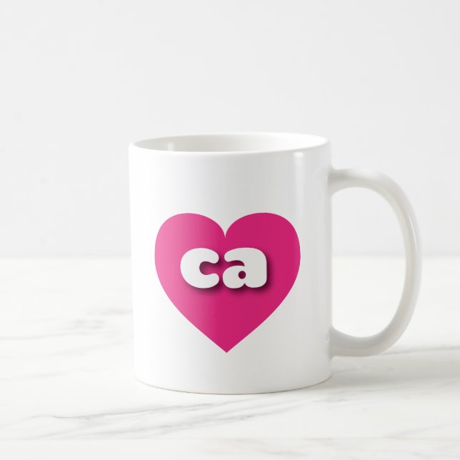 California hot pink heart - I love ca Coffee Mug (Right)