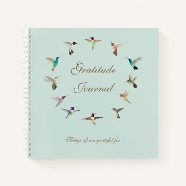 California Hummingbirds Gratitude Notebook (Front)