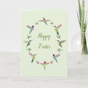 California Hummingbirds Happy Easter Card