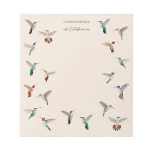 California Hummingbirds Notepad