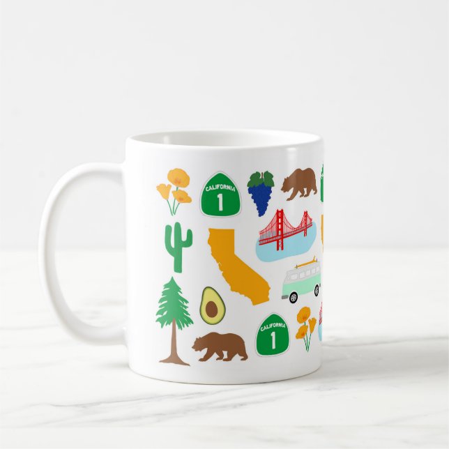 California Icons Coffee Mug (Left)