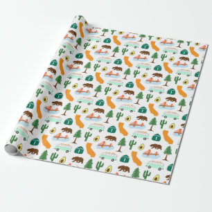California Icons Wrapping Paper