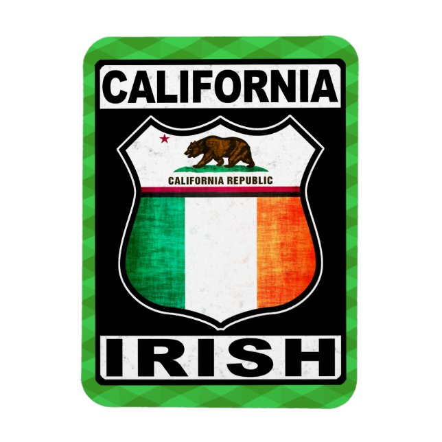 California Irish American Magnet (Vertical)