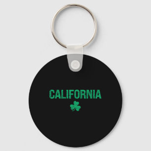 California Irish Shamrock St Patrick's Day Key Ring