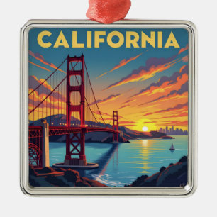 California Keepsake The Golden Gate Bridge Metal Ornament