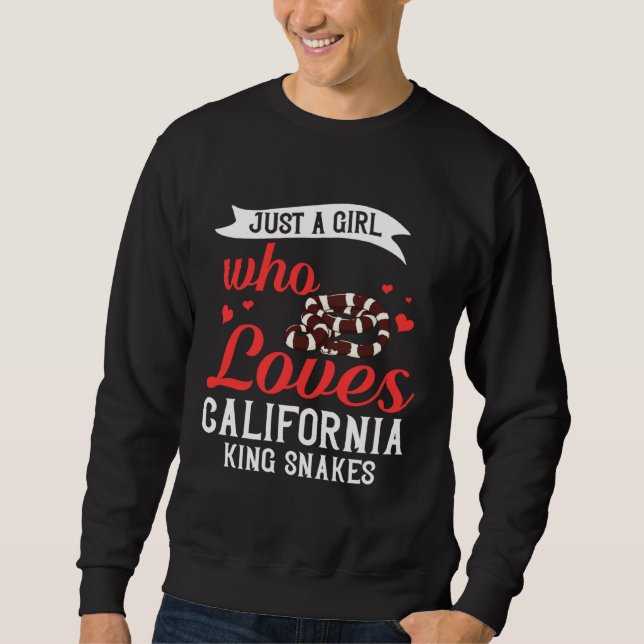 California King Snake High White Sweatshirt (Front)