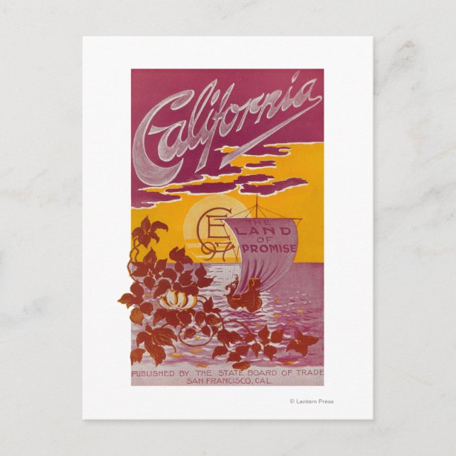 California Land of Promise Poster Postcard (Front)