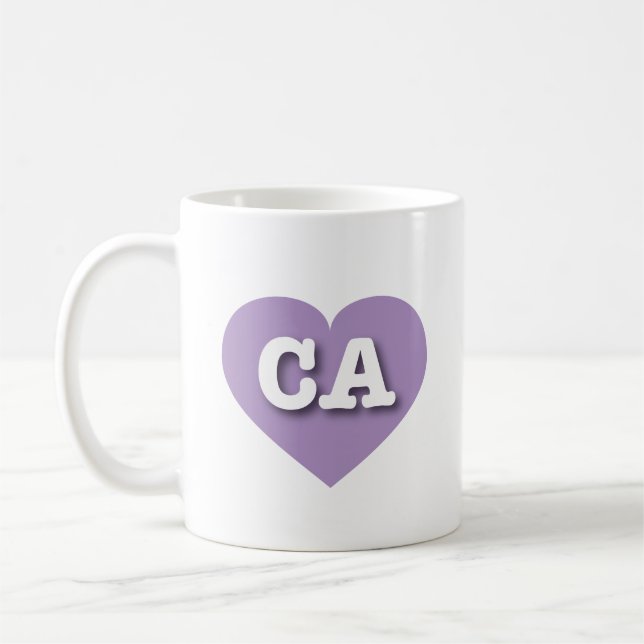 California Lavender Heart - I love CA Coffee Mug (Left)