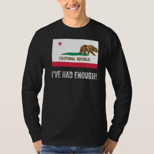 California Leaving Left Had Enough Flag Bear T-Shirt