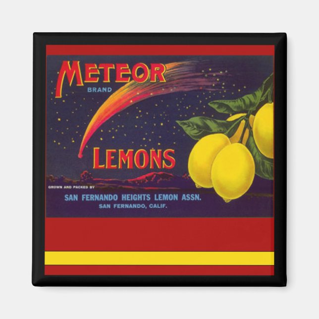California Lemons Vintage Magnet (Front)