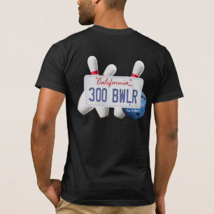 California License Plate 300 Bowler T-Shirt
