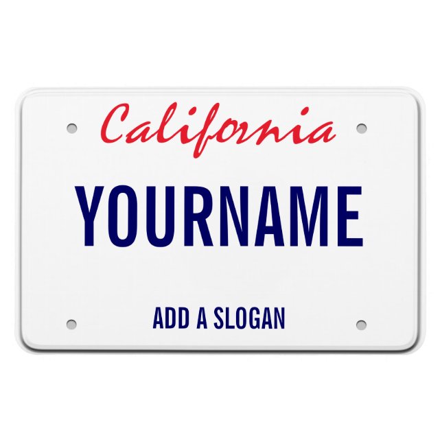 California License Plate (personalised) Magnet (Horizontal)