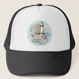 California Lighthouse Trucker Hat