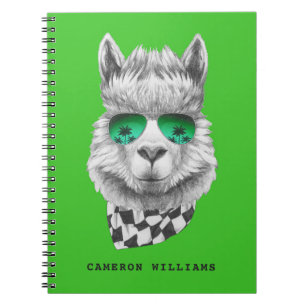 California llama Add Your Name Notebook