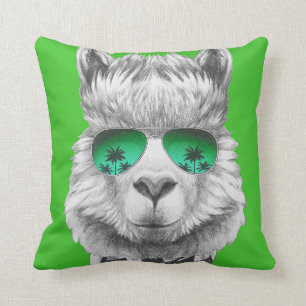 California llama cushion