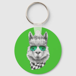 California llama key ring