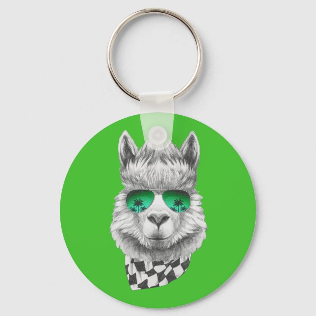 California llama key ring (Front)