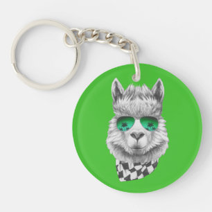 California llama key ring